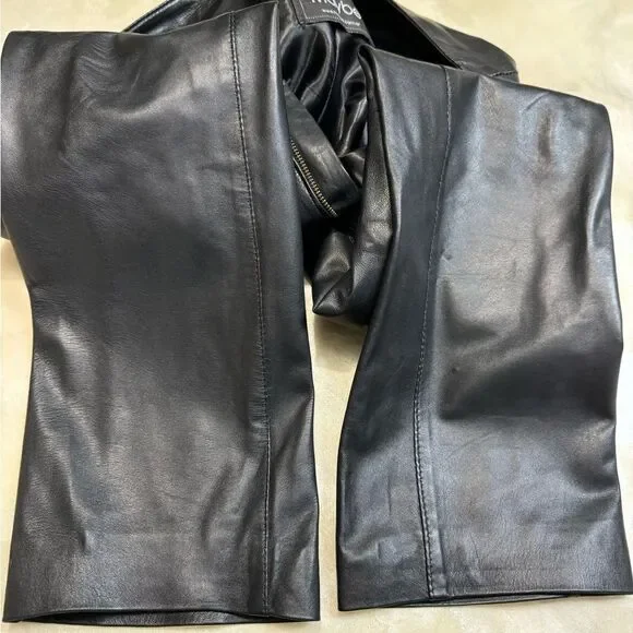 Maybe.com Argentina Black Genuine Leather Pants 6 - Picture 9 of 10